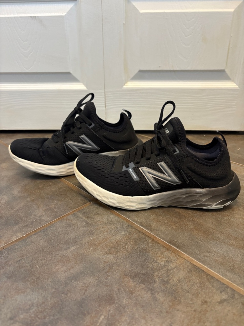 New Balance Black & White Athletic Sneakers